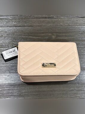 Bebe Sophia Small Crossbody Bag in the color beige/blush.